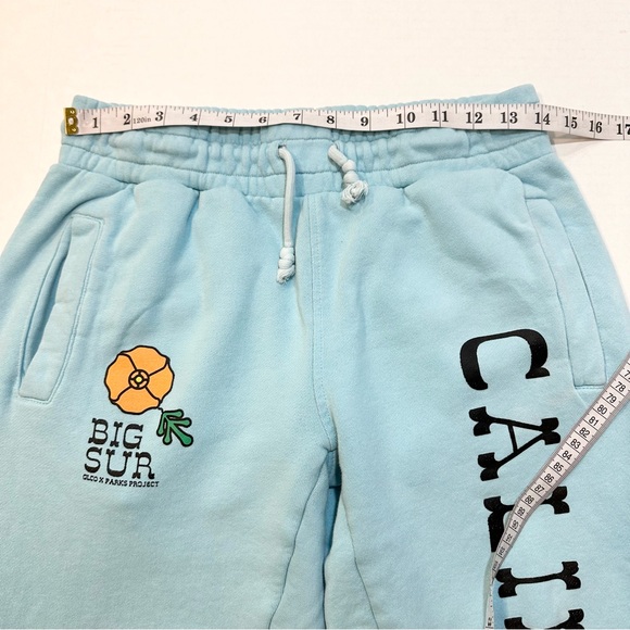 Parks Project x GLCO Big Sur Fleece Graphic Sweatpants Light Blue, Size XS - Picture 10 of 13